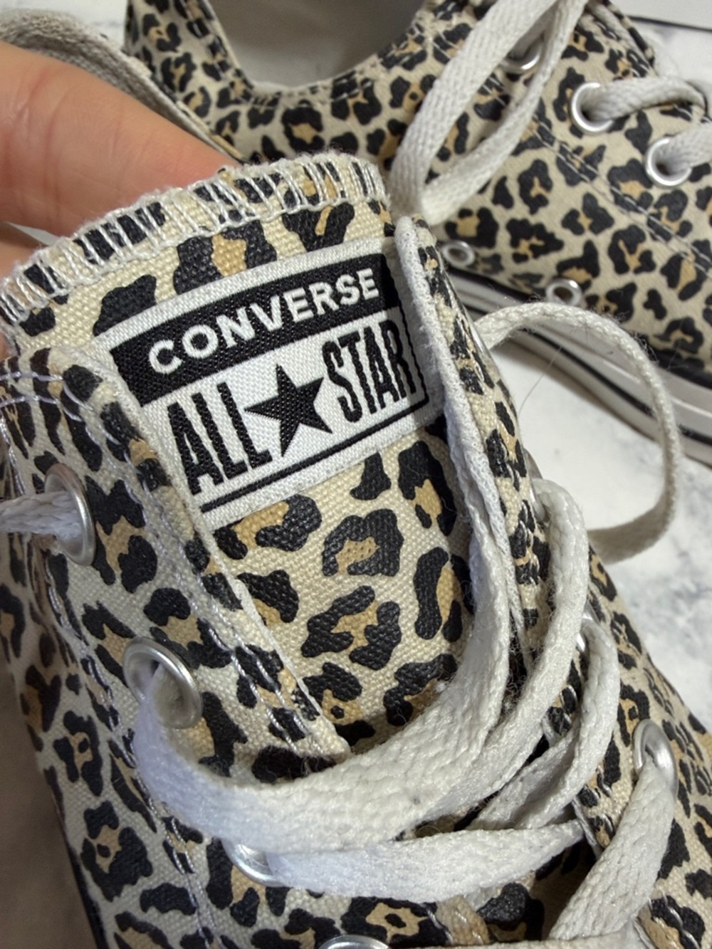 Converse Chuck Taylor Animal Print Low-Top Sneaker White Leopard 7.5 9.5 - Picture 7 of 12